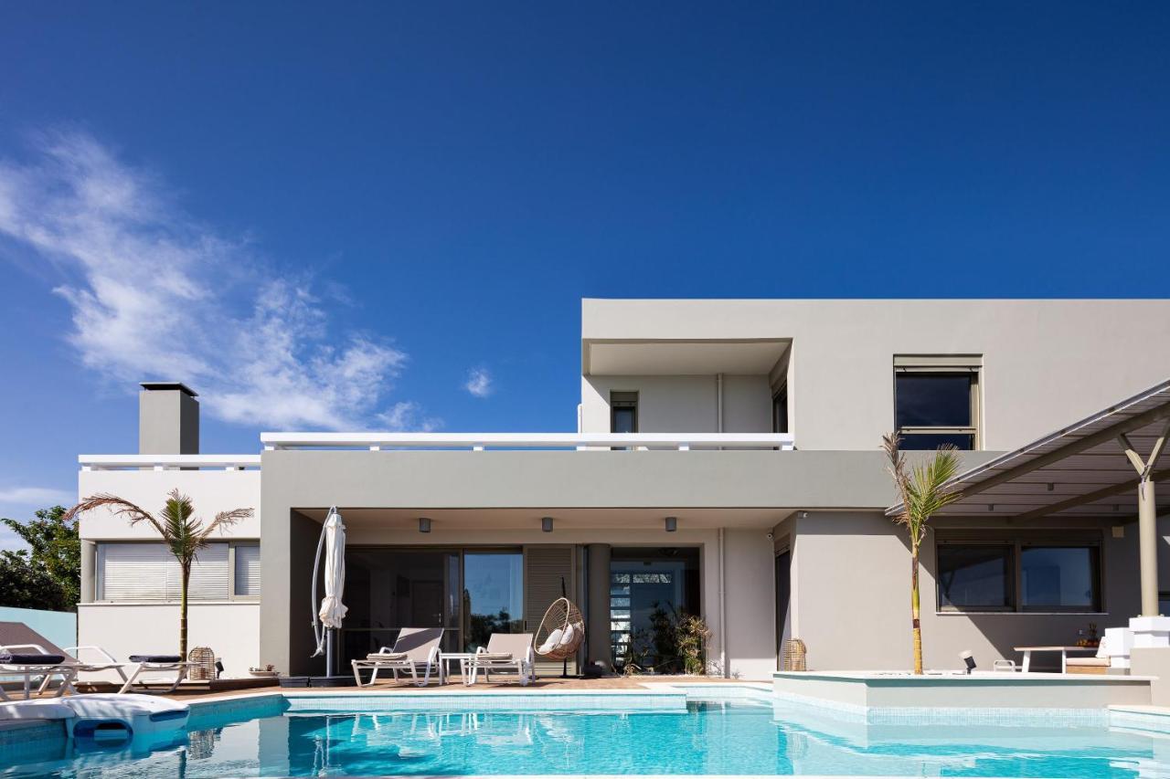 Rizes Villa With Jacuzzi & Heated Pool Agia Triada Luaran gambar