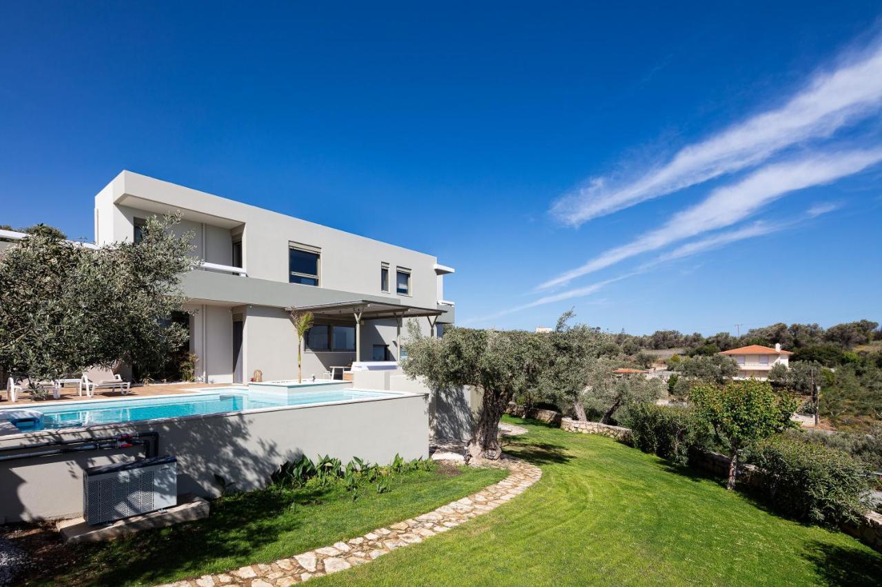 Rizes Villa With Jacuzzi & Heated Pool Agia Triada Luaran gambar