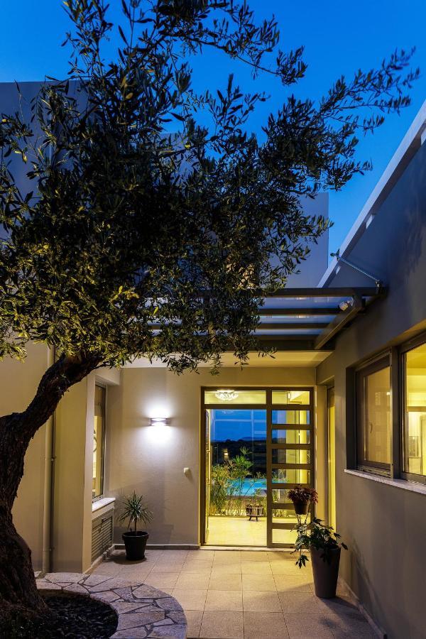 Rizes Villa With Jacuzzi & Heated Pool Agia Triada Luaran gambar