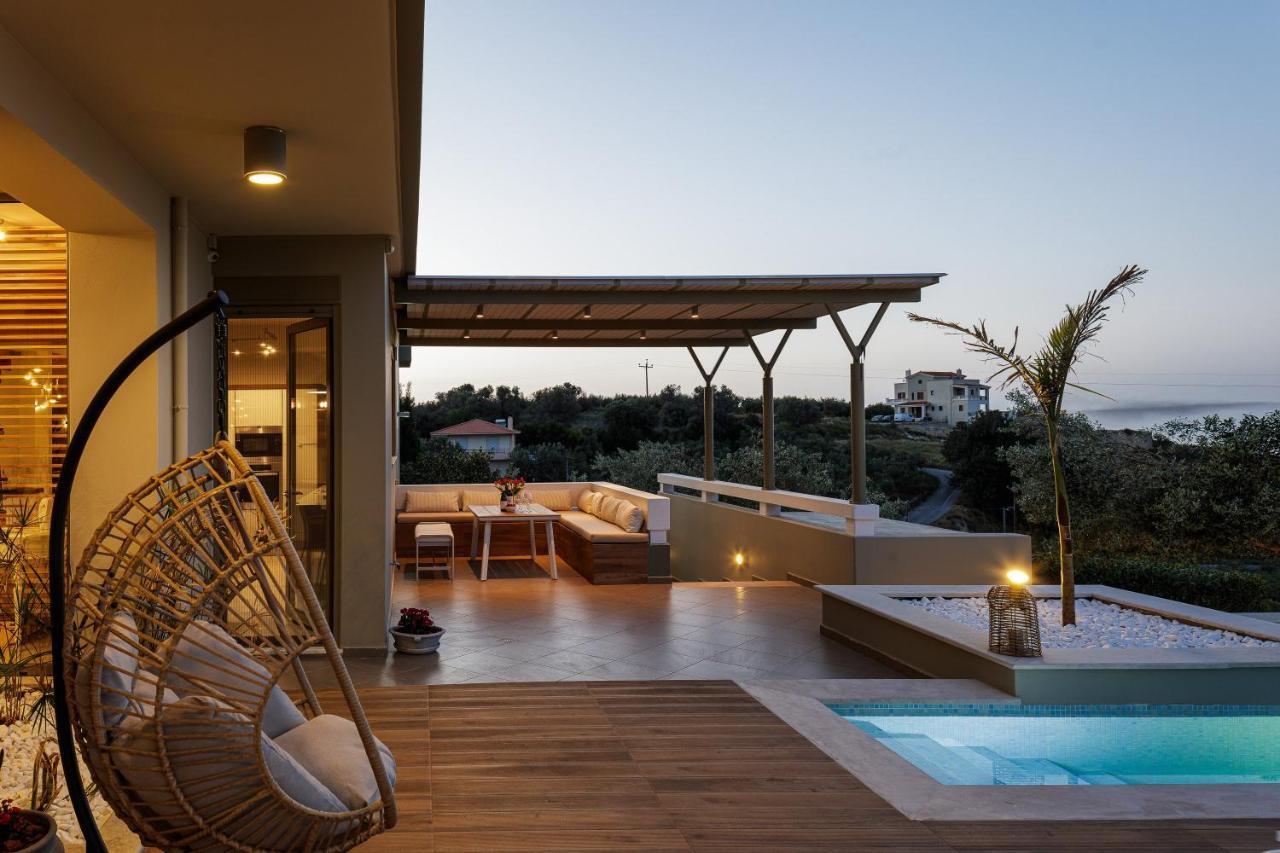 Rizes Villa With Jacuzzi & Heated Pool Agia Triada Luaran gambar